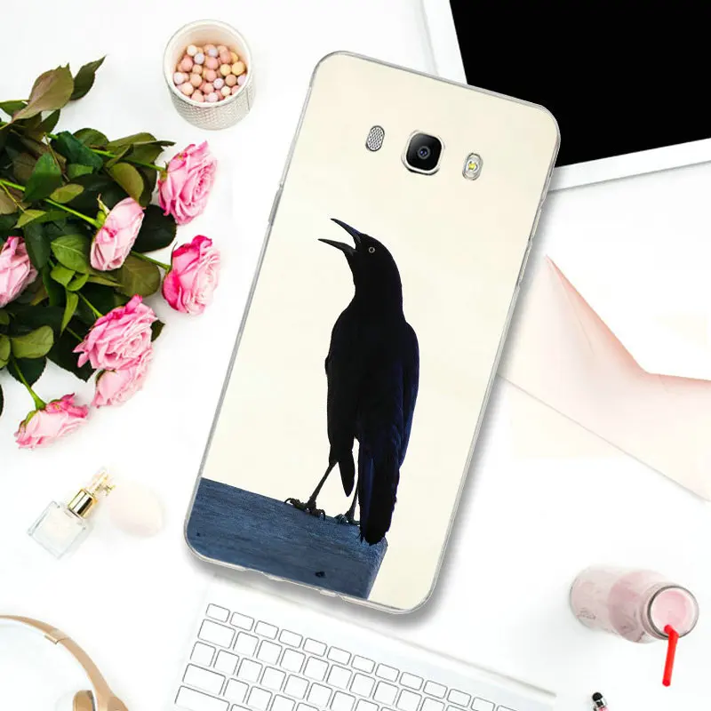 Мягкий тонкий чехол из ТПУ для Samsung S2 S3 S4 S5 Mini S6 S7 Edge S8 S9 S10 Plus Lite Note 5 8 9 Raven Dark Crow |