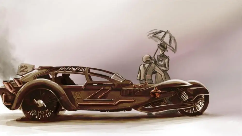 

Cars steampunk 4' Size Home Decoration Canvas Poster Print
