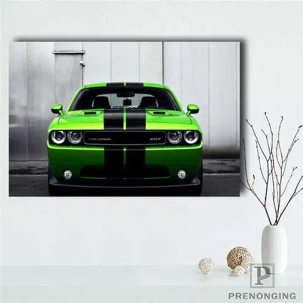 Темный хаки Холст постер из шелковой ткани P0482 DODGE CHALLENGER тюнинг пустынный автомобиль постер с автомобилем большой тонкий#190114@ 06 - Цвет: Темный хаки