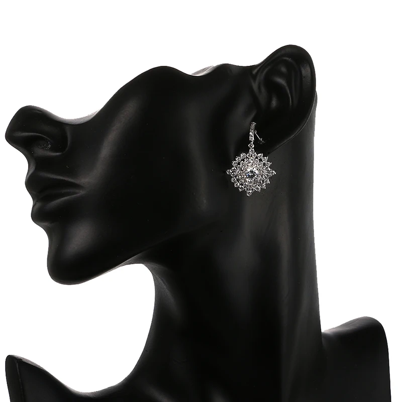 2020 Z Venta Caliente AAA Cubic Zircon Women Perno Prisionero Del Oido Elegante nupциальная Boda DE La Flor Prisionero|prisionero| |