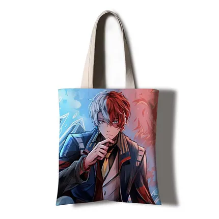 My Hero Academy Todoroki Shoto Женская Холщовая Сумка через плечо сумки для женщин сумки-мессенджеры школьный Handba - Цвет: 10