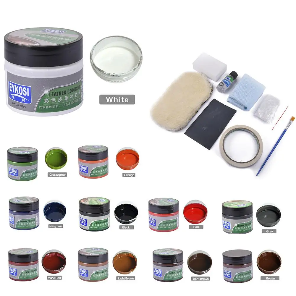 

Car seat dyeing oil bag color paste leather toner repair and refurbishment with 8 related tools