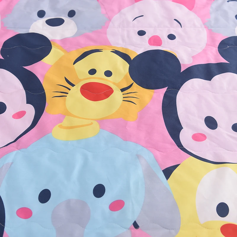 Летнее одеяло Disney 100% хлопок тонкое для сна с мультипликационным принтом Микки