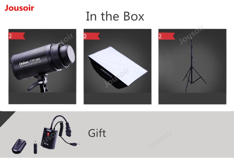 TTF300W two flashlights kit SoftBox lamp holder double Photography Lights pack 2 Flashes set Studio Lighting suit CD50 T10 | Электроника
