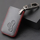 Чехол для смарт-карты Renault Clio Logan Megane 2 3 Koleos Scenic из натуральной кожи с 3 кнопками