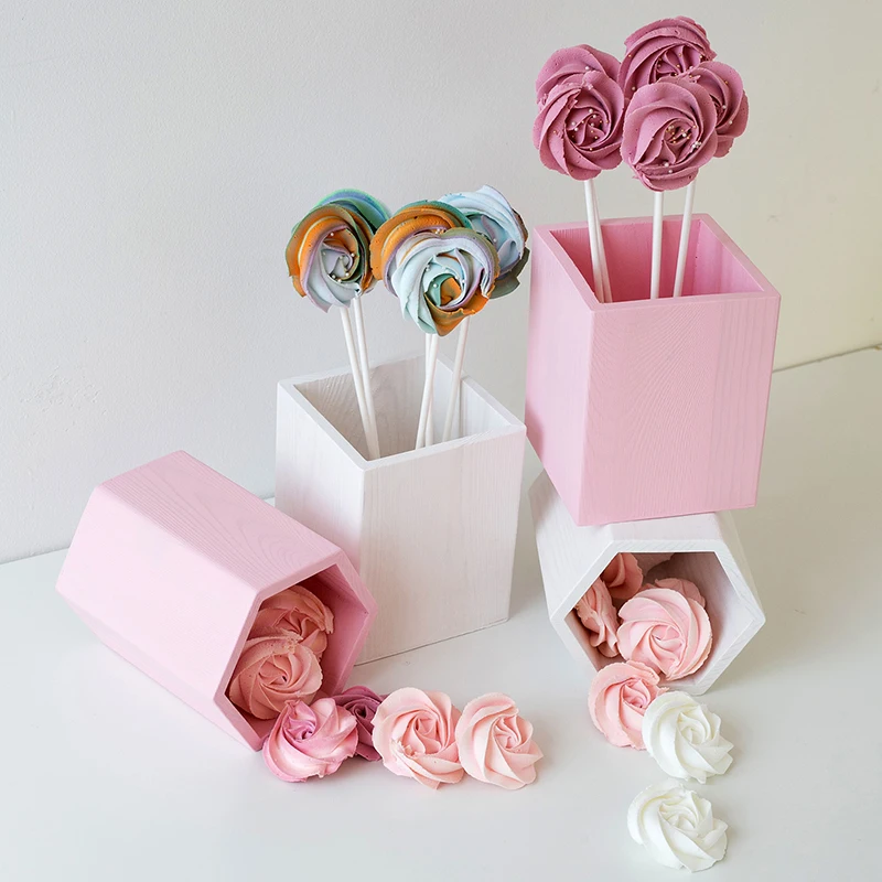SWEETGO соломенный держатель торт украшение стола макияж кисти для хранения цветы ваза фон декорации реквизит леденец солома деревянный горшок