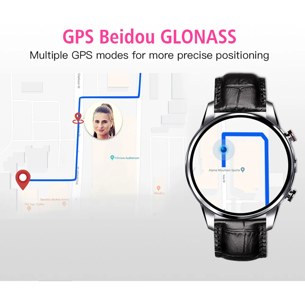 Keoker Smartwatch Классическая Бизнес Для мужчин Android 7,1 1,39 дюйма BLuetooth 4G Поддержка sim-карты WI-FI gps Smartwatches Для мужчин