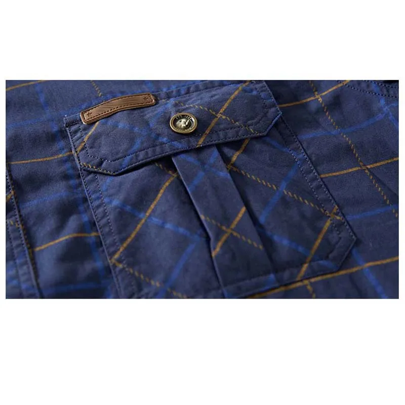 Летняя мужская рубашка с коротким рукавом рубашки высокого качества из хлопка