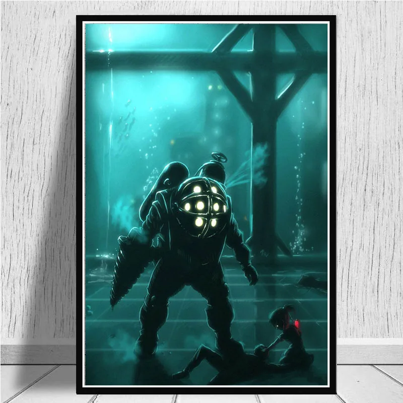 0006 Постеры и принты Bioshock Rapture видео игры ретро детский подарок плакат стены Искусство картина холст живопись для комнаты домашний декор - Цвет: 0006