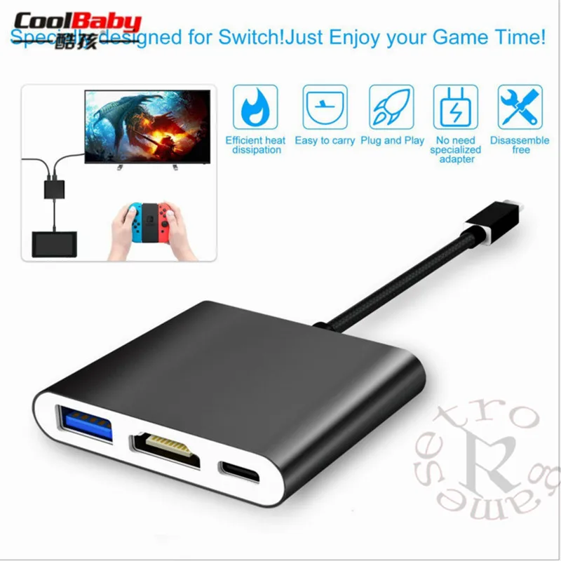 Горячая Распродажа для Coov SH350 портативная док станция Type C в HDMI адаптер