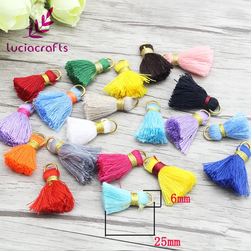 Lucia crafts приблизительно 25 мм/35 мм/45 мм случайный смешанный кисточкой одежды украшения дома DIY аксессуары 24 шт./лот I0105