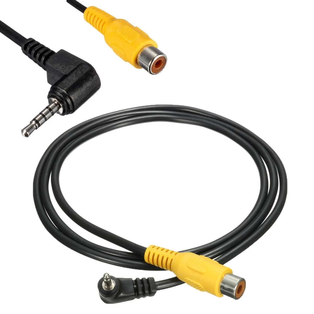 LEORY 2 5 мм стерео штекер RCA мама адаптер кабель 100 см для GPS AV In конвертер Черный