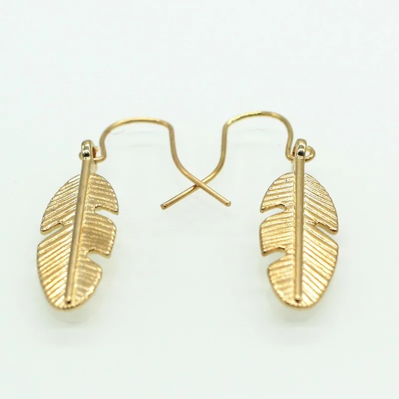Винтажные длинные висячие серьги для женщин boucle d'oreille Feathr Leaf Brincos pendientes богемные