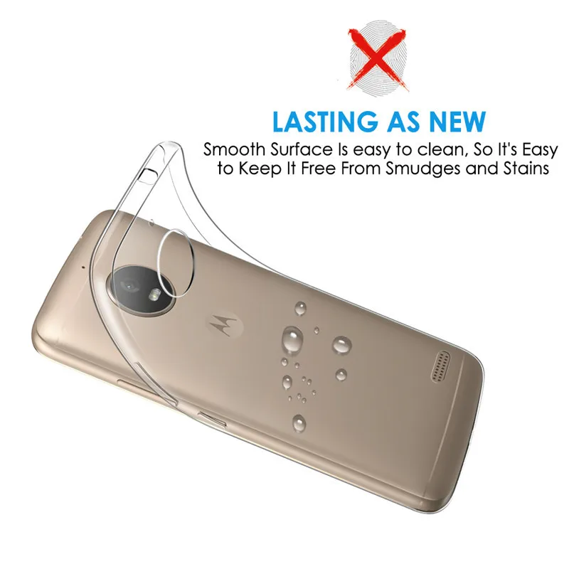 Ультратонкий Мягкий ТПУ прозрачный чехол для телефона задняя крышка Motorola G5 G5S Plus M