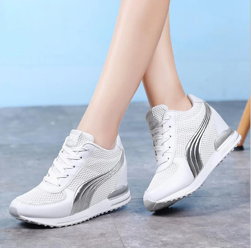 Кроссовки женские из ПУ кожи дышащие водонепроницаемые на платформе