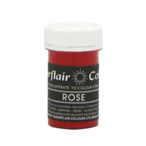 ROSE RED 30 цветов Sugarflair пастельные съедобные концентрированные пасты гель для еды торт чашка глазурь цвет 25 г - Цвет: ROSE RED