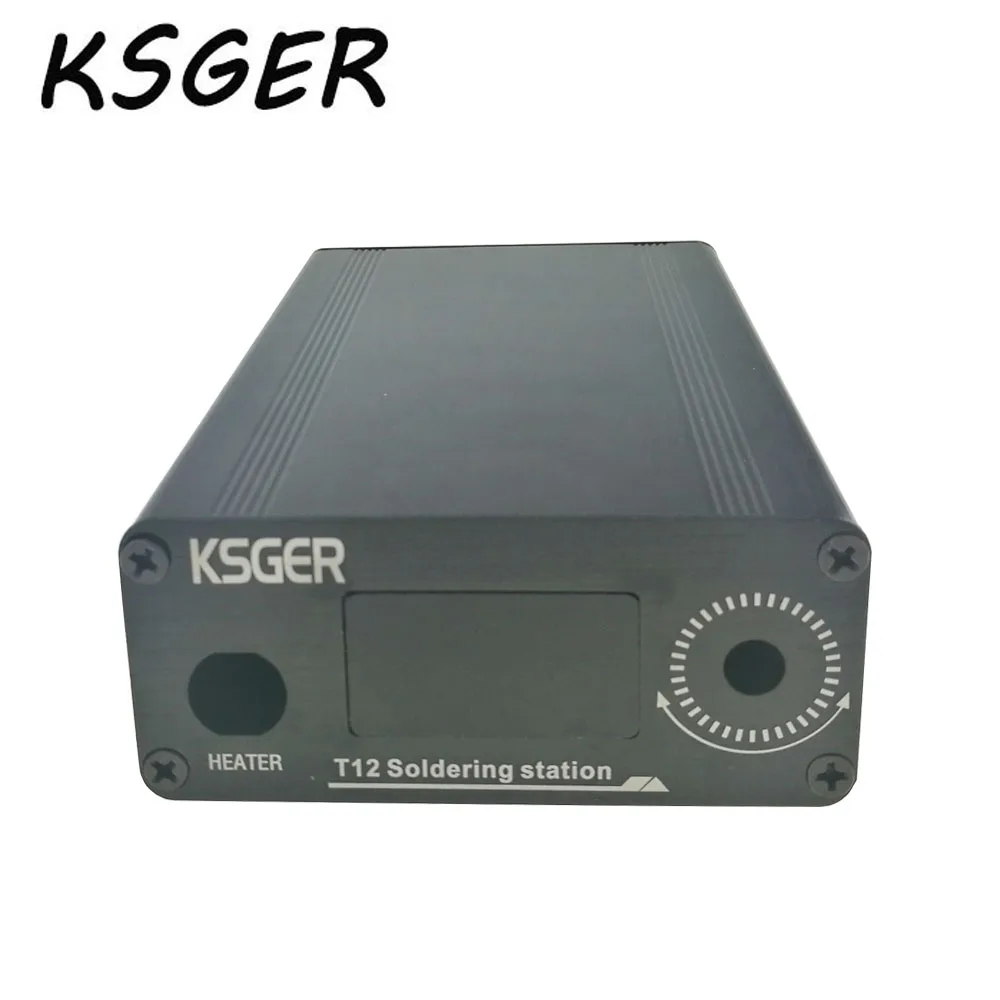 KSGER сплав STM32 OLED T12 цифровой Температура паяльная станция чехол белый черный тонкий толстый панель