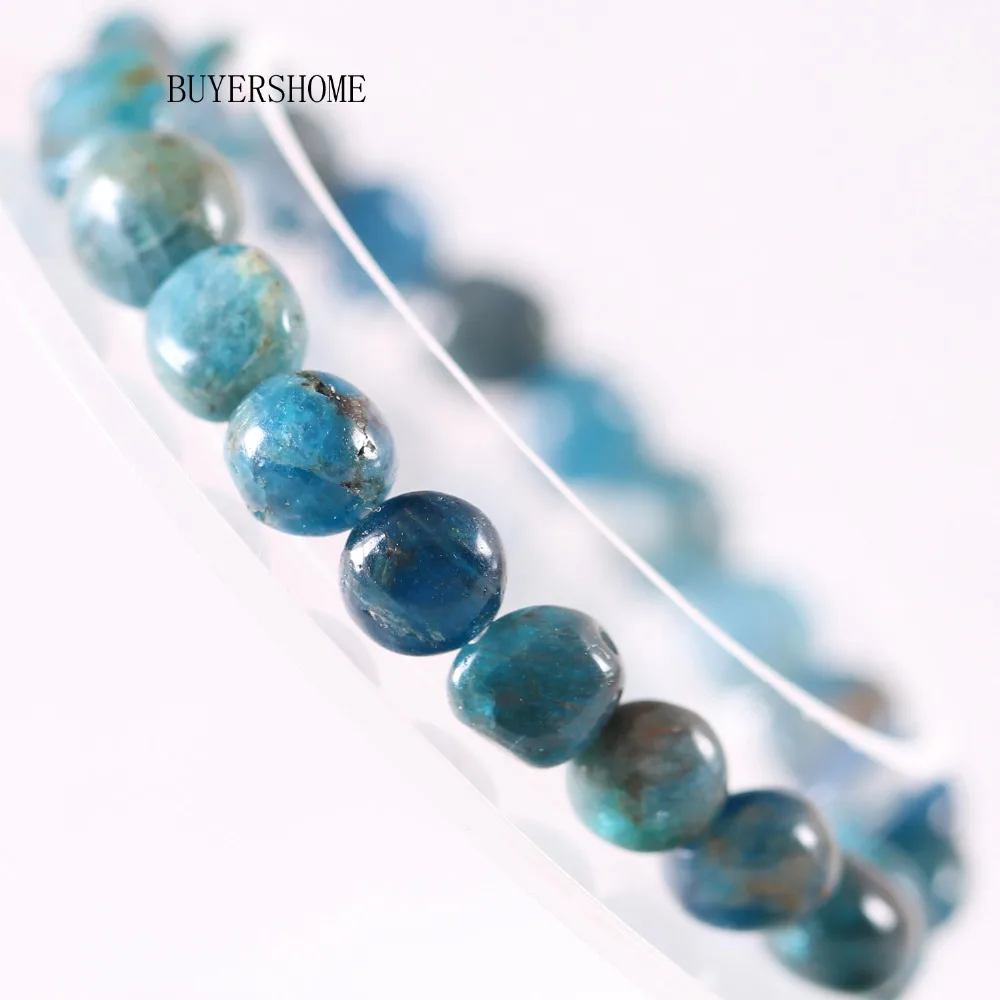 Women Stretch Multi Color Irregular Shape Natural Stone Beads Phantom Ghost Apatite Lapis Gold Tiger's Eye Bracelet 7.5&quot 10Pcs |