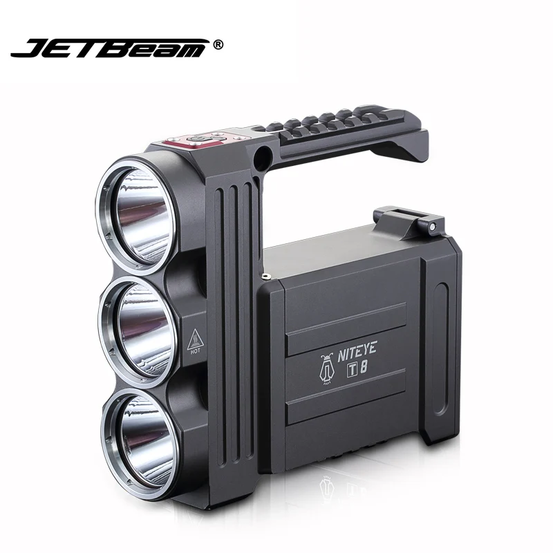 JETBeam T8 прожектор 3 * Cree XP L светодиоды max 3500 люмен ручной фонарь Луч расстояние 800 м
