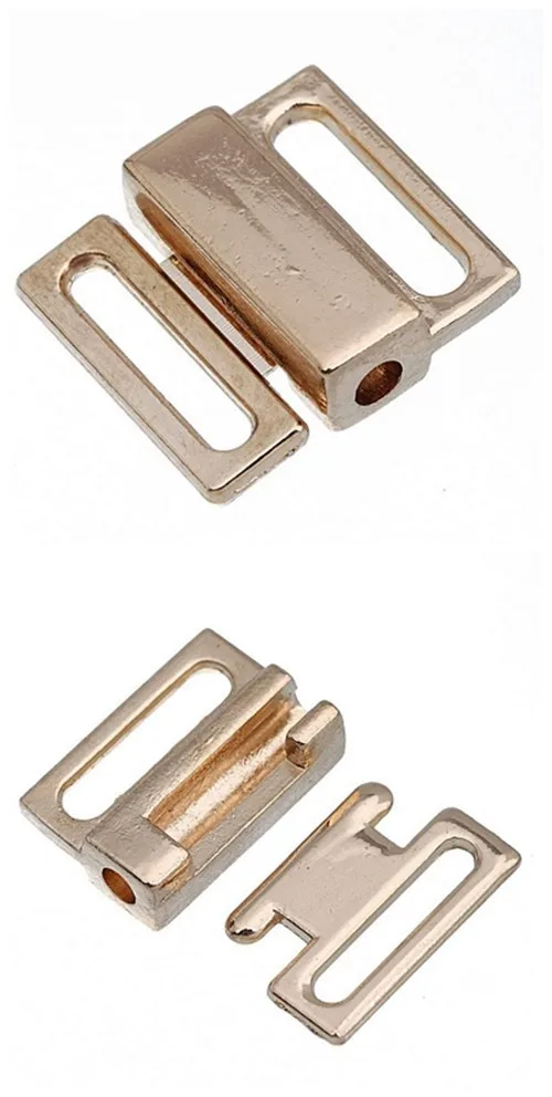 

Wholesale 10 pieces Gold Tone Rectangle Metal Tape Closure Hook & Clasp Waist Extenders Sewing on NK25