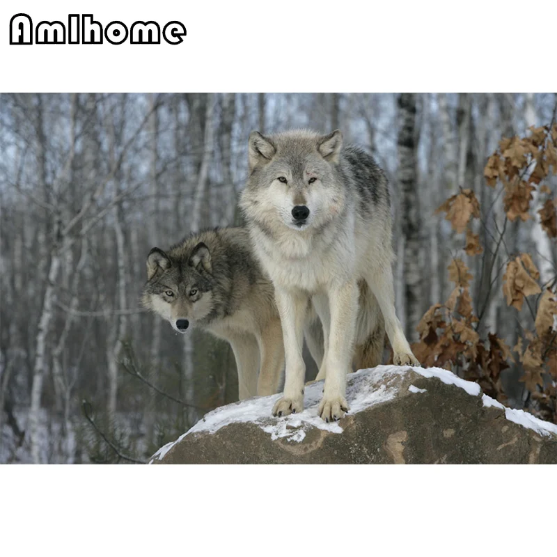 DIY 5D Вышивка с кристаллами волк Мозаика-набор квадратный алмаз рукоделие