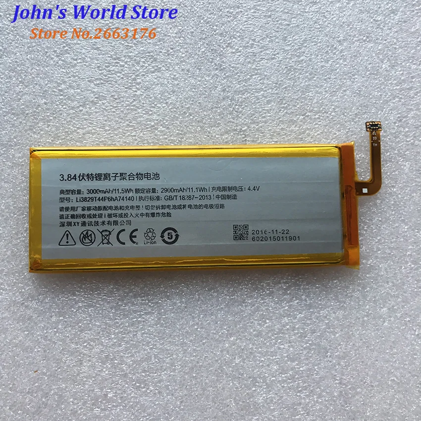 

ZTE Nubia Z9 mini Battery High Quality Li3829T44P6hA74140 NX511J 3000mAh Battery Backup Replacement for ZTE Nubia Z9 mini