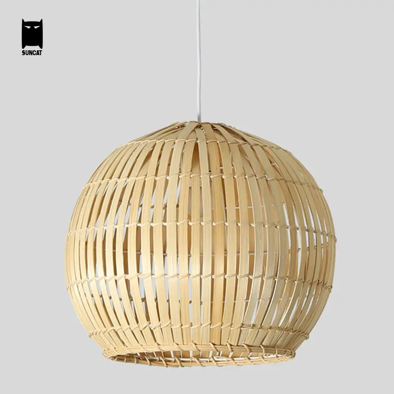 Бамбуковый Плетеный ротанговый круглый шар подвесной светильник Юго Восточной