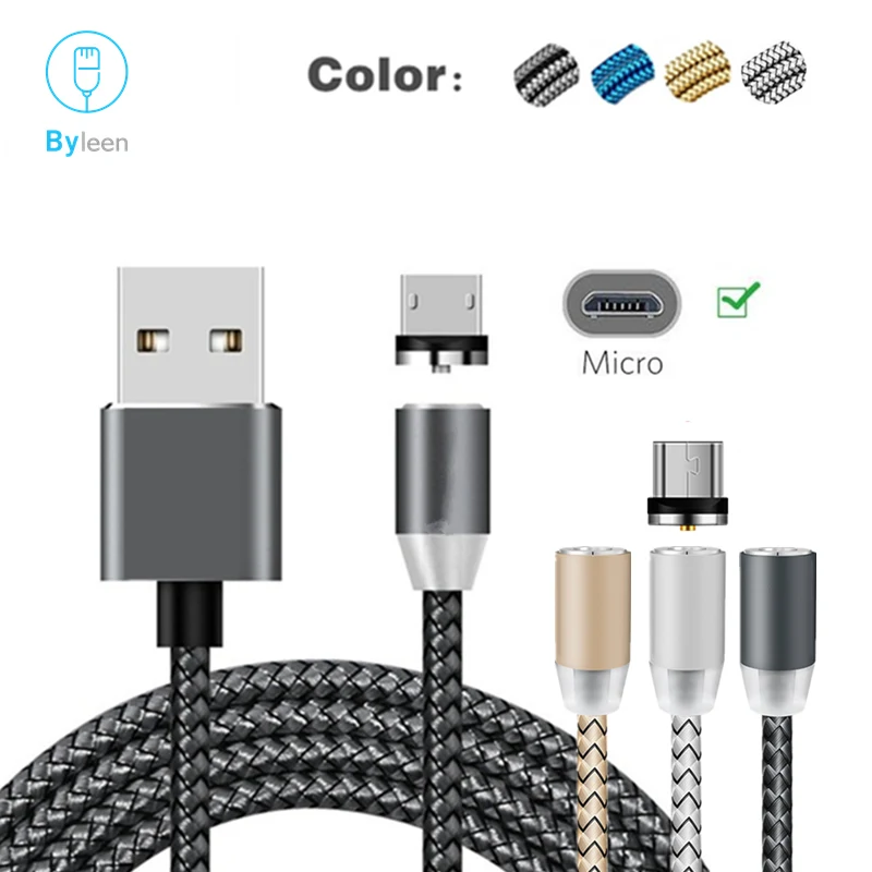 Магнитный адаптер Micro USB для Samsung S6 S7 Edge Note 5 кабель быстрой зарядки и синхронизации