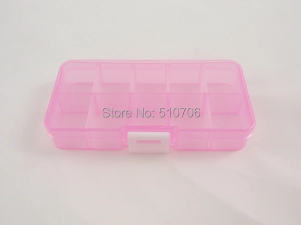 Free Shipping+Wholesale Adjustable 10 Compartment Plastic Storage Box For Jewelry Earring Tool Container Organizer 300pcs/lot | Дом и сад