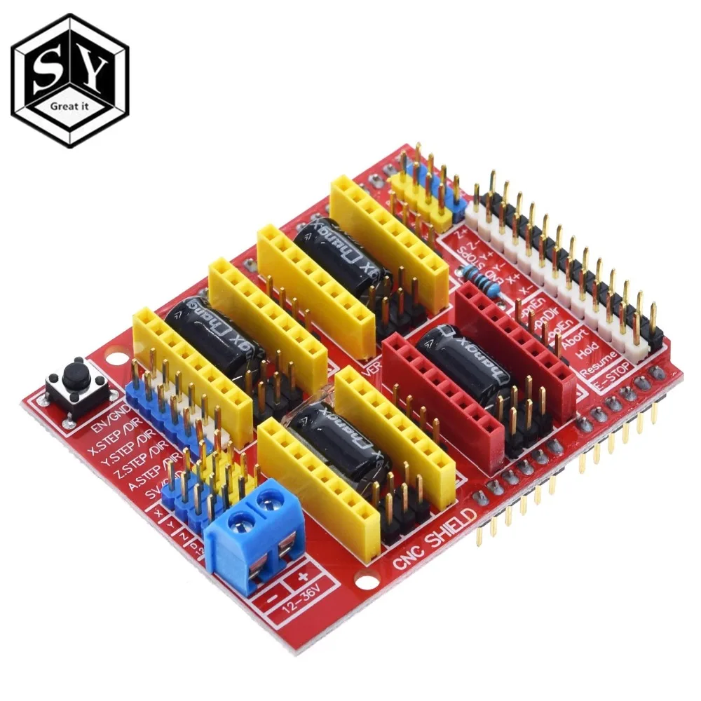 Great IT CNC Щит V4 щит v3 гравировальный станок/3d принтер/A4988 Плата расширения драйвера для arduino Diy Kit