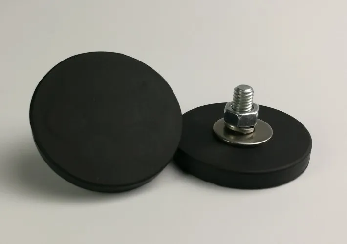 6 шт. D43mm горшок из Неодимового Магнита с резиновым покрытием и M6 Внешний резьбовой рабочий светильник Крепление камеры магнитное монтажное основание