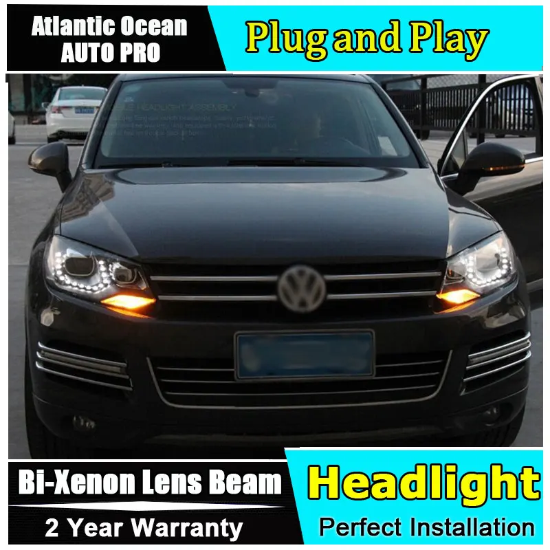 2011-2014 для vw touareg фары автомобиля Тюнинг автомобилей светодиодный DRL слезы глаза