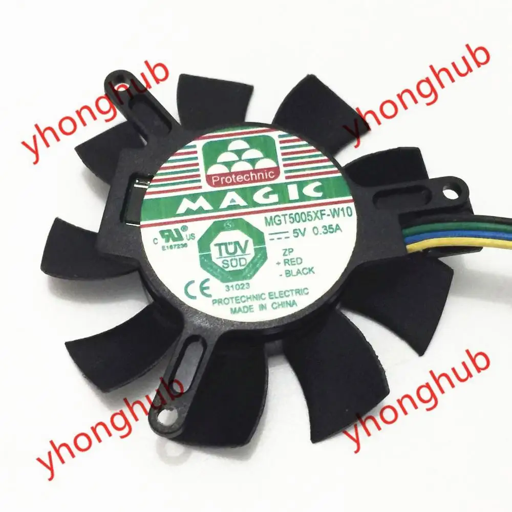 Волшебная модель, вентилятор охлаждения сервера постоянного тока 5 В, 0,35 А, 45x45x10 мм, 4 провода