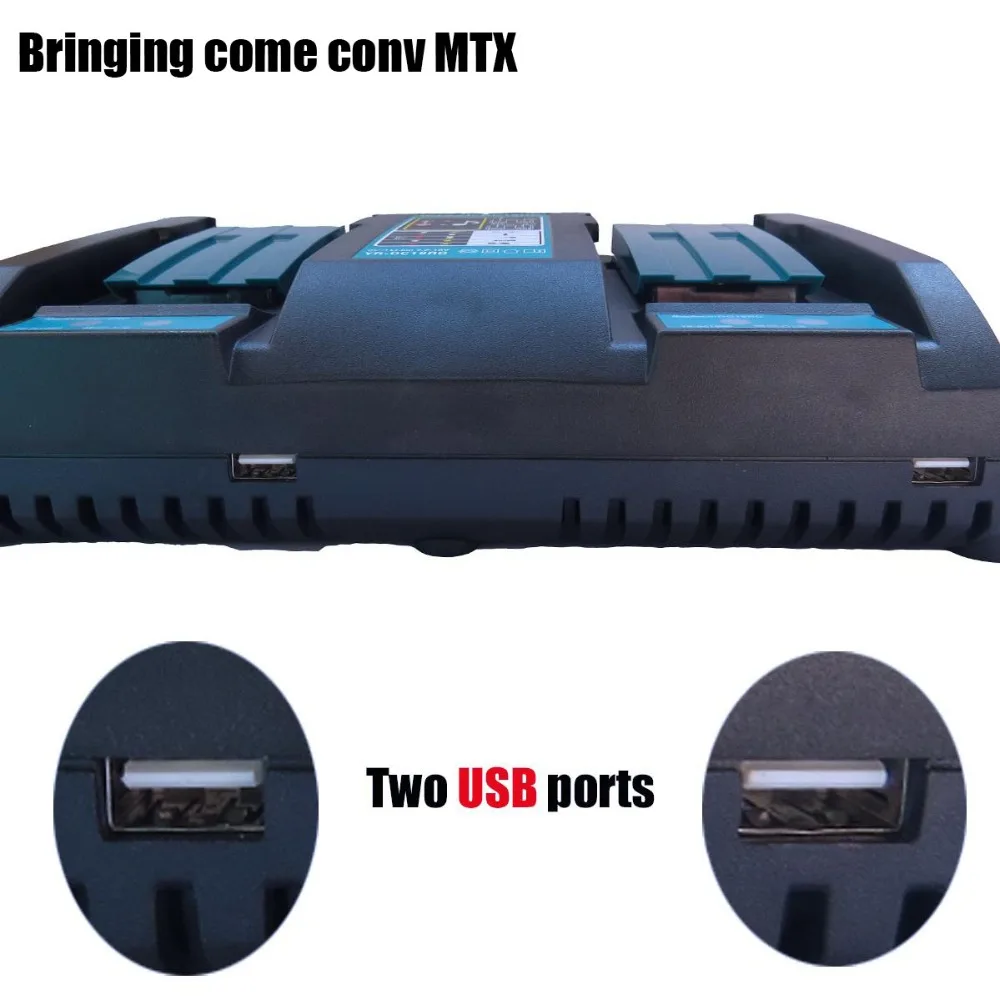 

USB Double Li-ion Battery Charger 4A Charging Current for Makita 14.4V 18V BL1830 Bl1430 DC18RC DC18RA Power tool Free shipping