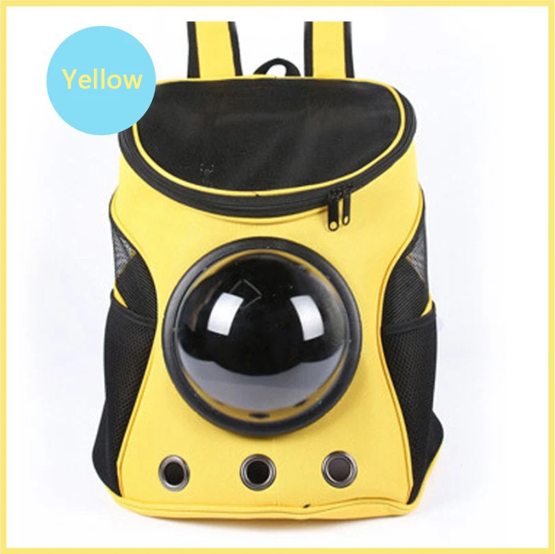Портативный астронавт Pet Carrier дорожная сумка космическая капсула Рюкзак дышащий для кошки собаки щенка - Цвет: Цвет: желтый