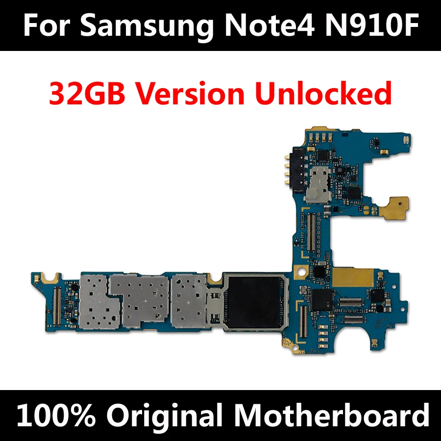 Оригинальная официальная материнская плата телефона для samsung Note 4 N910F 32 Гб разблокирована с чипами IMEI OS вся материнская плата по всему миру