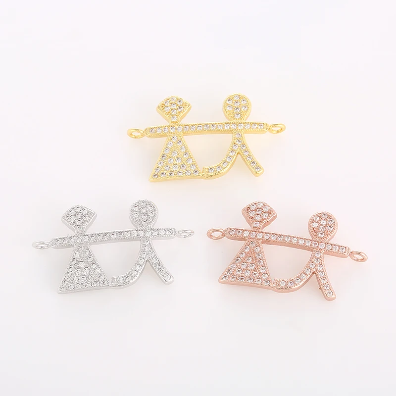 Bijoux розовое золото/серебро/золото/очарование Европейский мальчик и девочка