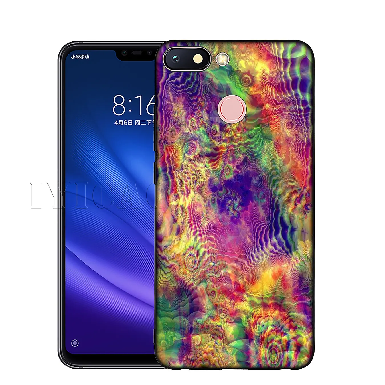 IYICAO Colourful Psychedelic Trippy Art Soft Phone Case for Xiaomi Mi 10 9 9T CC9 CC9E 8 SE A3 Pro A1 A2 Lite 6 pocophone f1 |