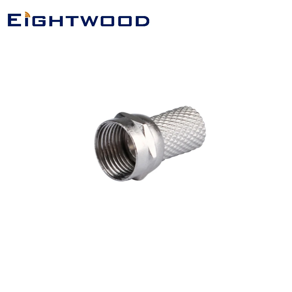 Eightwood 5 шт. F Поворотный штекер RF коаксиальный разъем из цинкового сплава для адаптера кабеля RG6