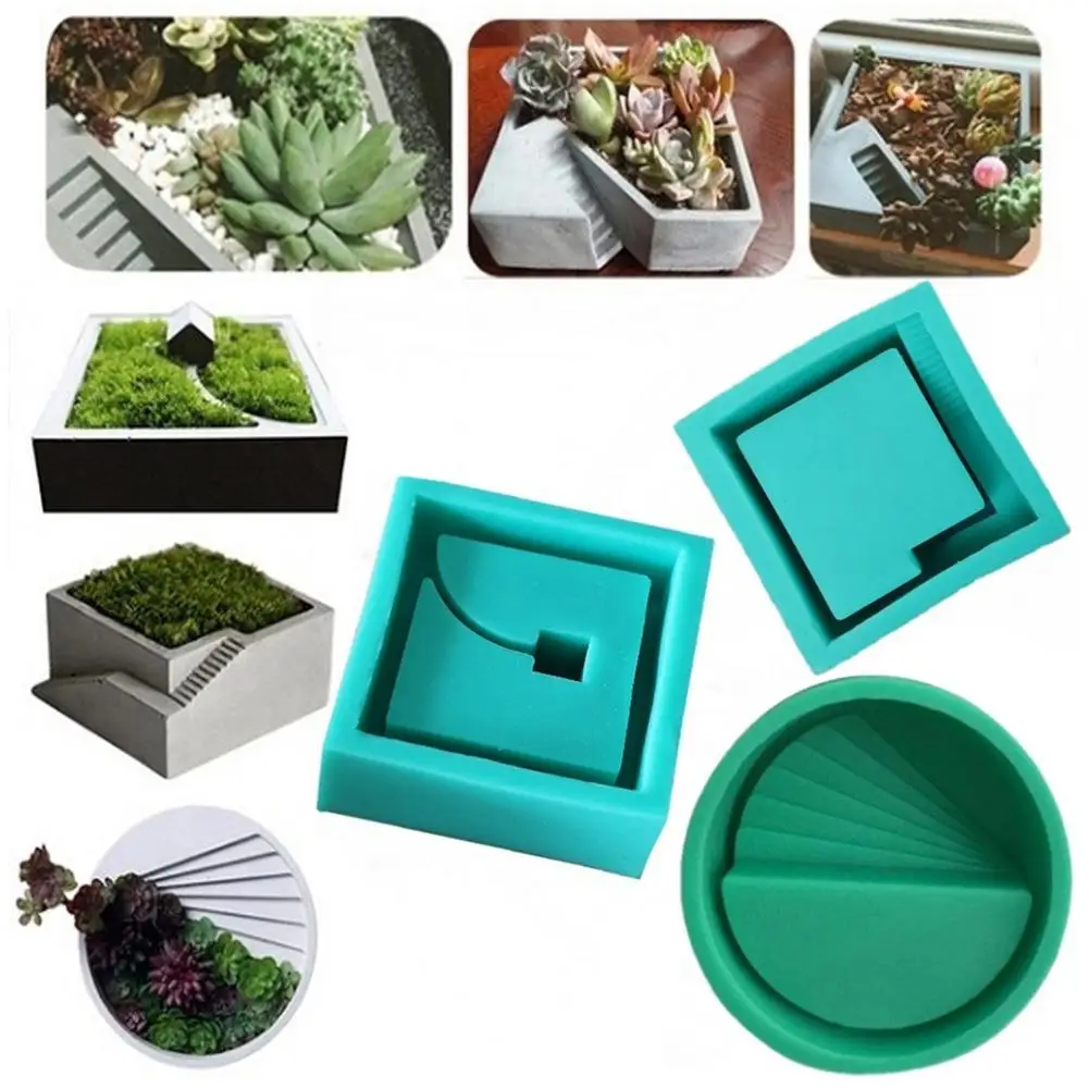 Силиконовая мини маленькая керамическая глина Плантатор формы для горшков DIY