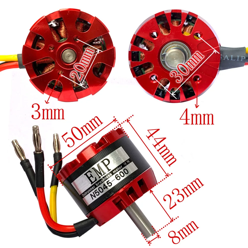 1 шт. 5045 600KV бесщеточный Swiss мотор 4-12s 36V Бесконтактный для RC самолета Электрический