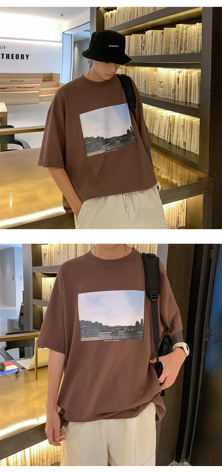 Summer New Korean Version Of The European And American Harajuku Style Trend Handsome Wild Casual Short-sleeved T-shirt M-XL