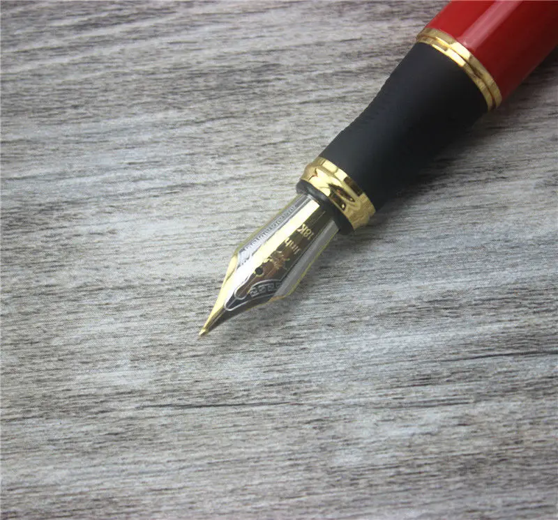 Новинка X450 тонкая темно-красная поворотная ручка-перьевая ручка средней длины