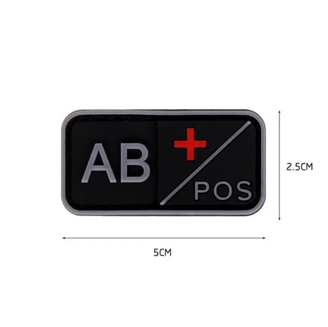 19 3D ПВХ A+ B+ AB+ O+ Положительный POS A-B-AB-O-отрицательный NEG Тип крови группа патч для одежды Военный резиновый нагрудный знак крючок и петля - Цвет: 19