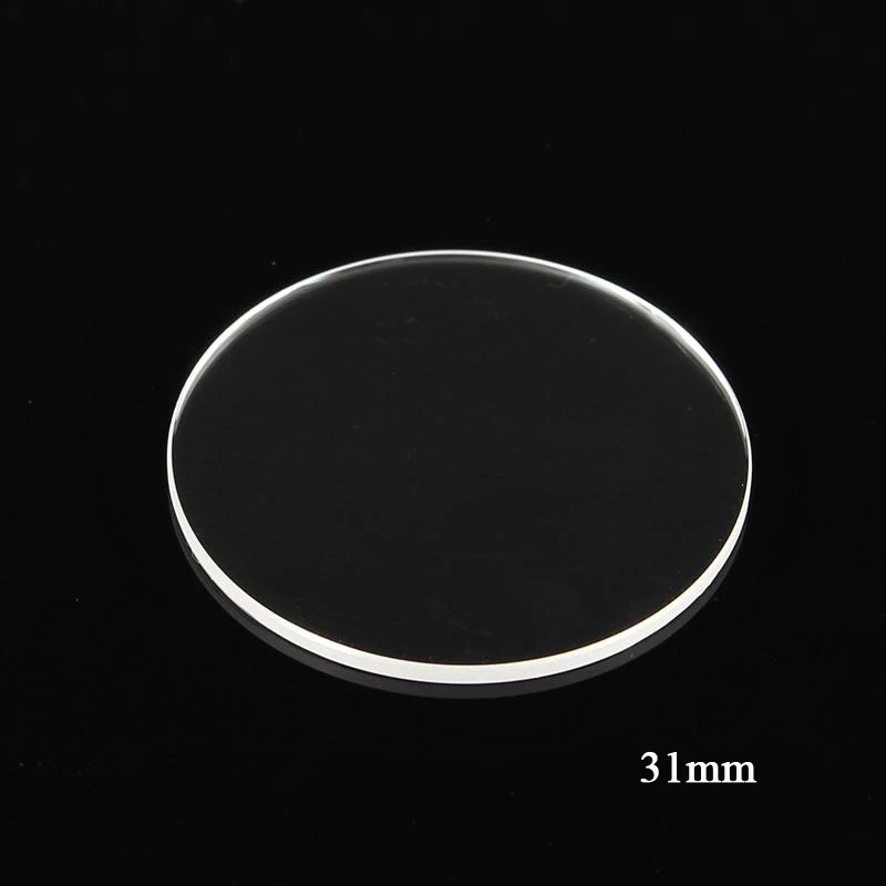 Anti scratch Smooth Flat Sapphire Watch Glass 1.2mm Thick Round Transparent Crystal Watch Repair Sapphire Glass 25-38mm