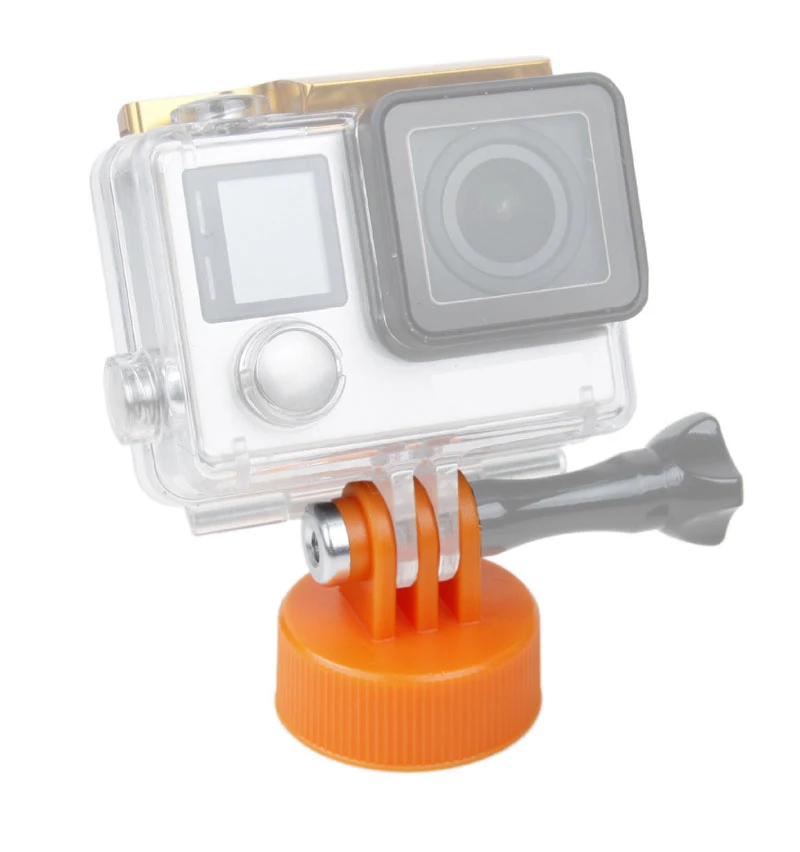 Go pro 37 мм бутылка для воды крышка монопод Штатив для GoPro Hero Sjcam Yi 4K разъем для серфинга пластиковая бутылка крепление адаптер