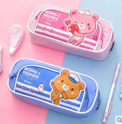 

Multi-function pencil case with large capacity zipper bag cartoon primary and secondary school students cute pet learning suppli