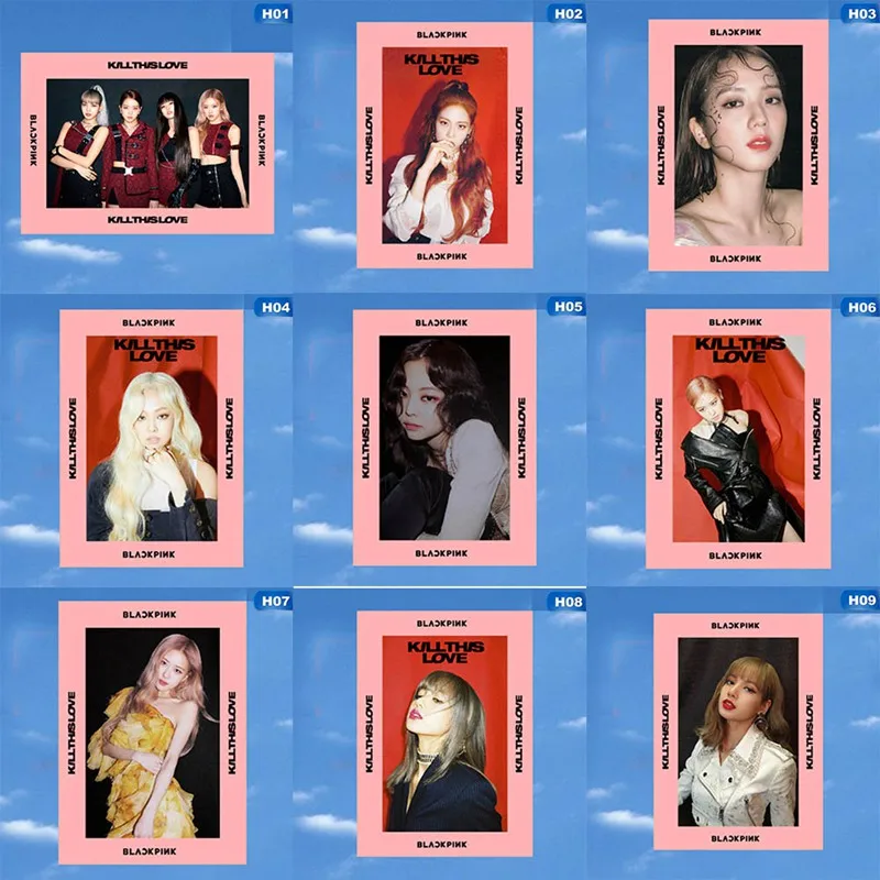1 шт. Kpop Blackpink Kill This Love Photo Stikcy Card Jennie Lisa HD Фотокарта наклейка альбом карты с кристаллами наклейка