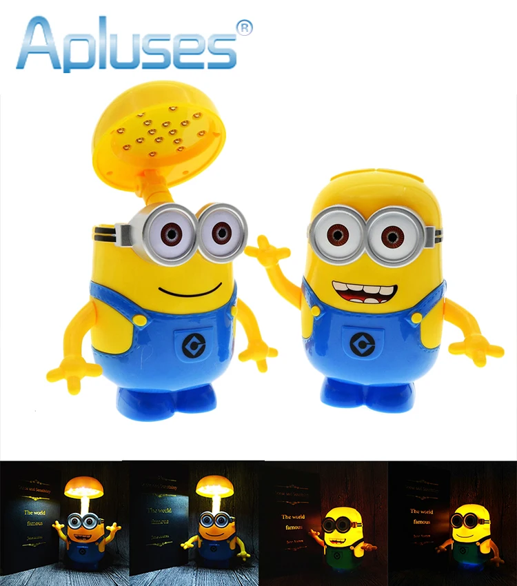 С рисунками из мультфильма про миньонов складной светодиодный ночной Светильник