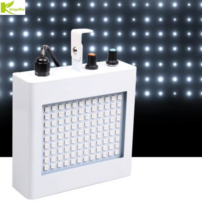 Портативный светодиодный RGB Стробоскоп с управлением звуком 108 светодиодов/белый